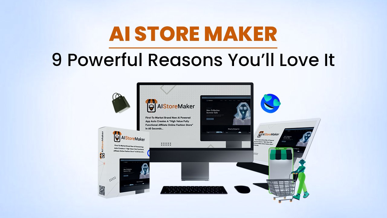 AI Store Maker dashboard creating an online store in minutes.