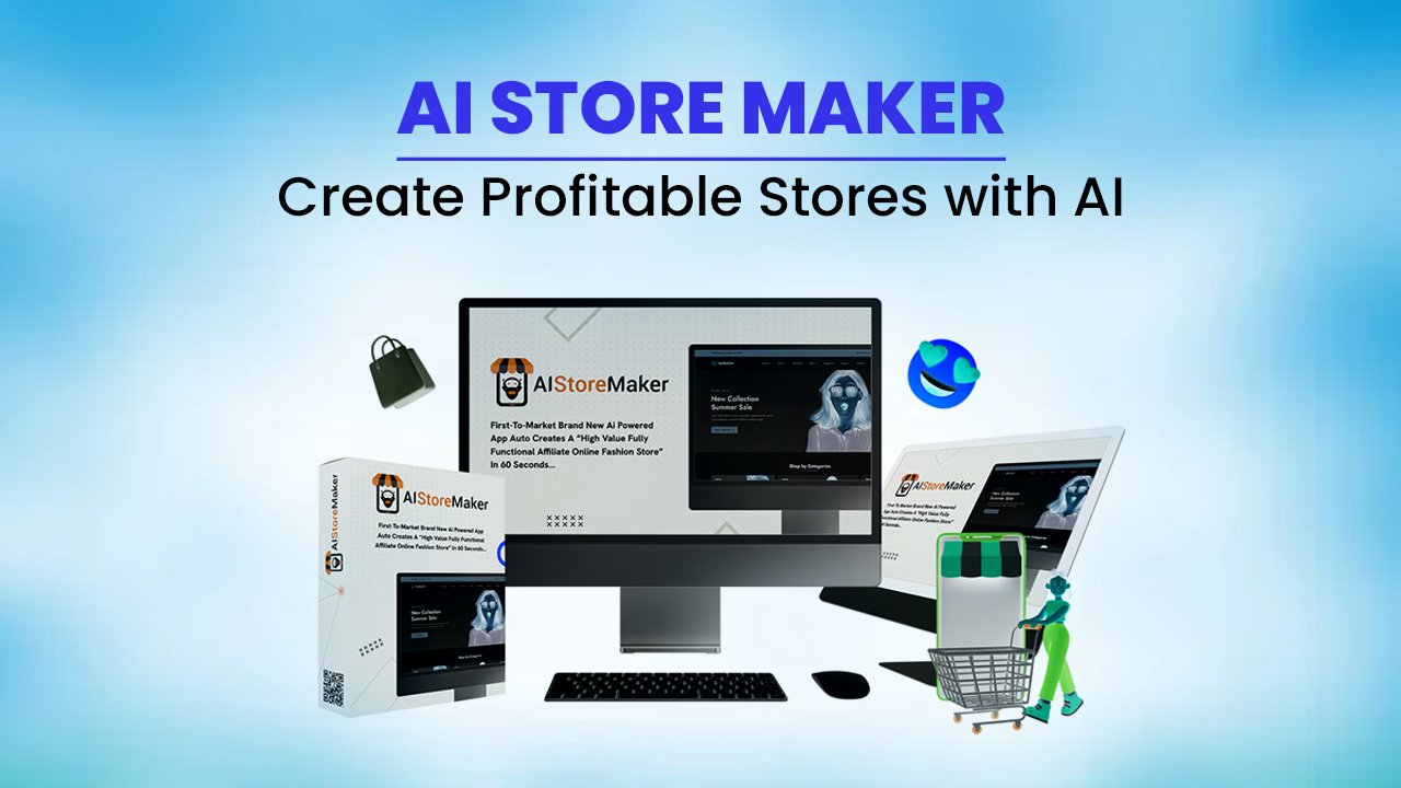 AI Store Maker dashboard creating multiple eCommerce stores instantly.