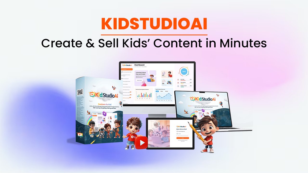 KidstudioAi dashboard creating illustrated children’s content.