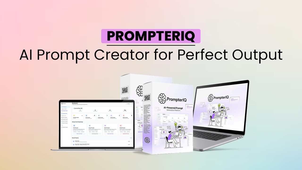 PrompterIQ AI prompt creation dashboard in action.