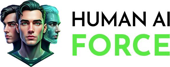 Dashboard of Human Ai Force with AI-generated marketing copy