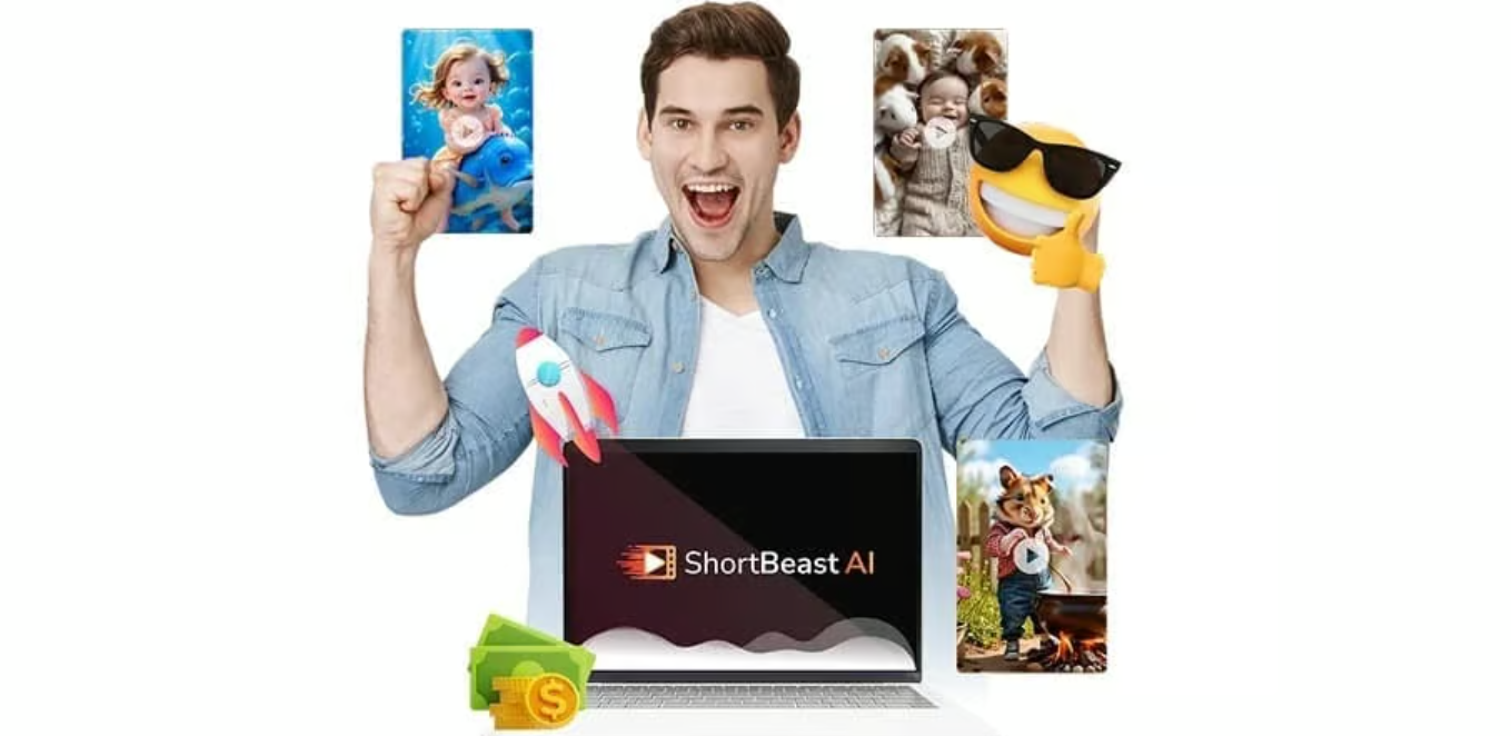 ShortBeast AI dashboard showing video creation features