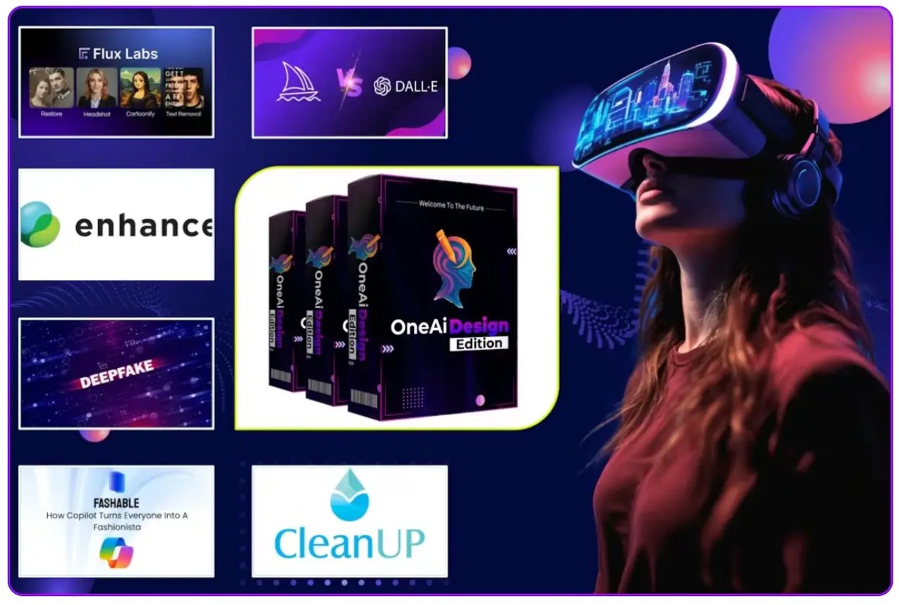 OneAi Design Edition dashboard showing AI-generated visuals