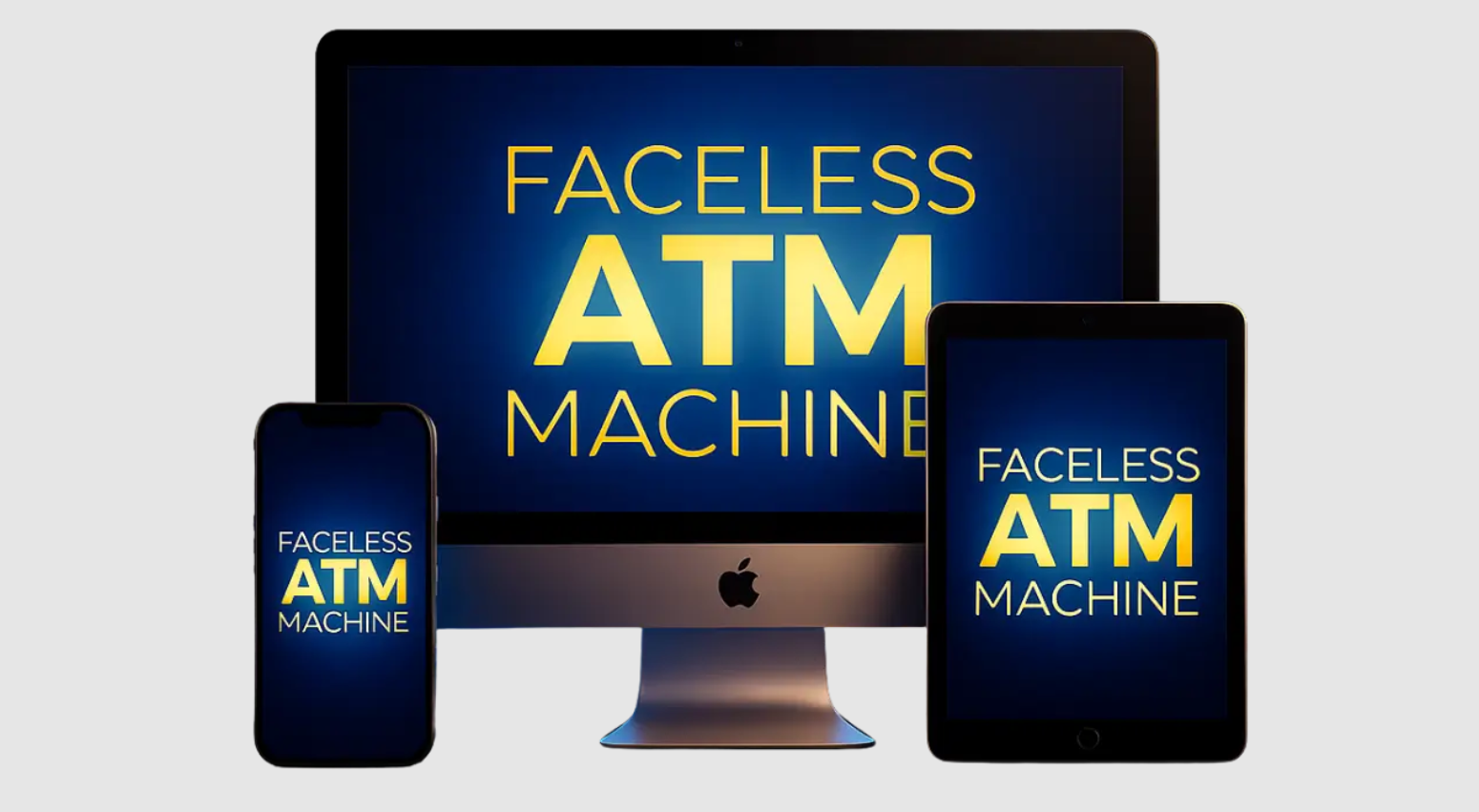 Faceless ATM Machine dashboard with income automation system