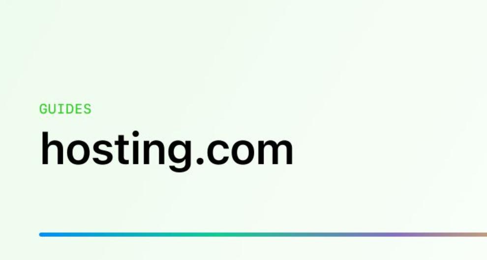 Hosting.com 2025 beginner-friendly hosting tutorial