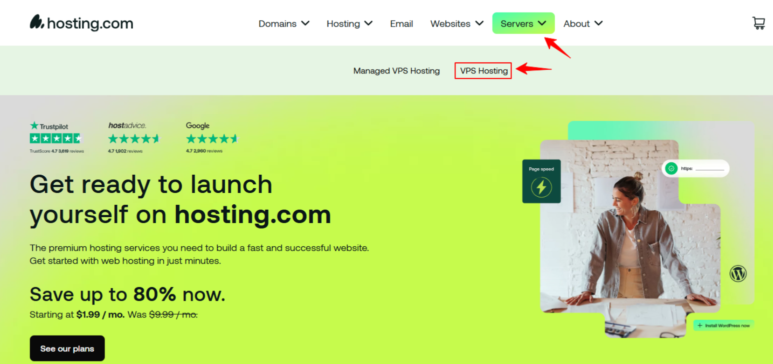 Hosting.com Review 2025 Dashboard Visualization