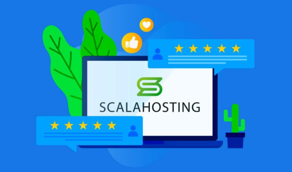 Scala Hosting Dashboard with Cloud Icons