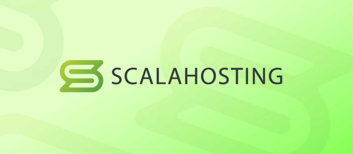 Scala Hosting dashboard on laptop screen
