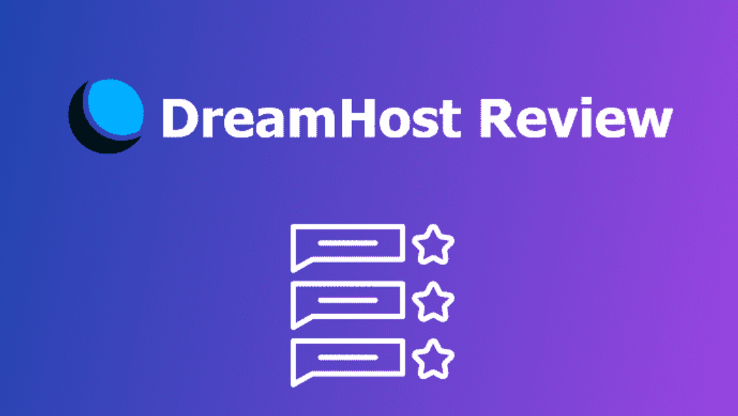 DreamHost control panel on laptop with cloud and speed icons