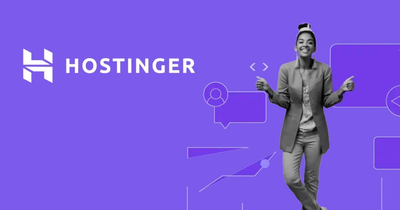 Hostinger hosting dashboard on laptop and mobile