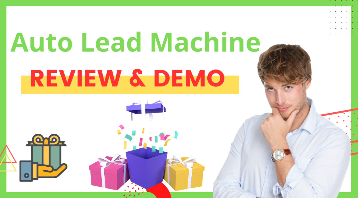 Auto Lead Machine dashboard showing lead count growing