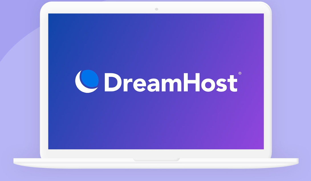 DreamHost hosting control panel on laptop
