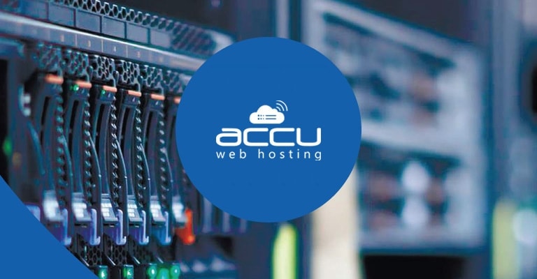 AccuWeb Hosting dashboard showcasing performance and uptime